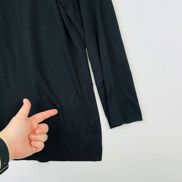 Misook Formal Top XL Black‎ Long Sleeve Chinese Toggle Button Acrylic - Picture 3 of 13